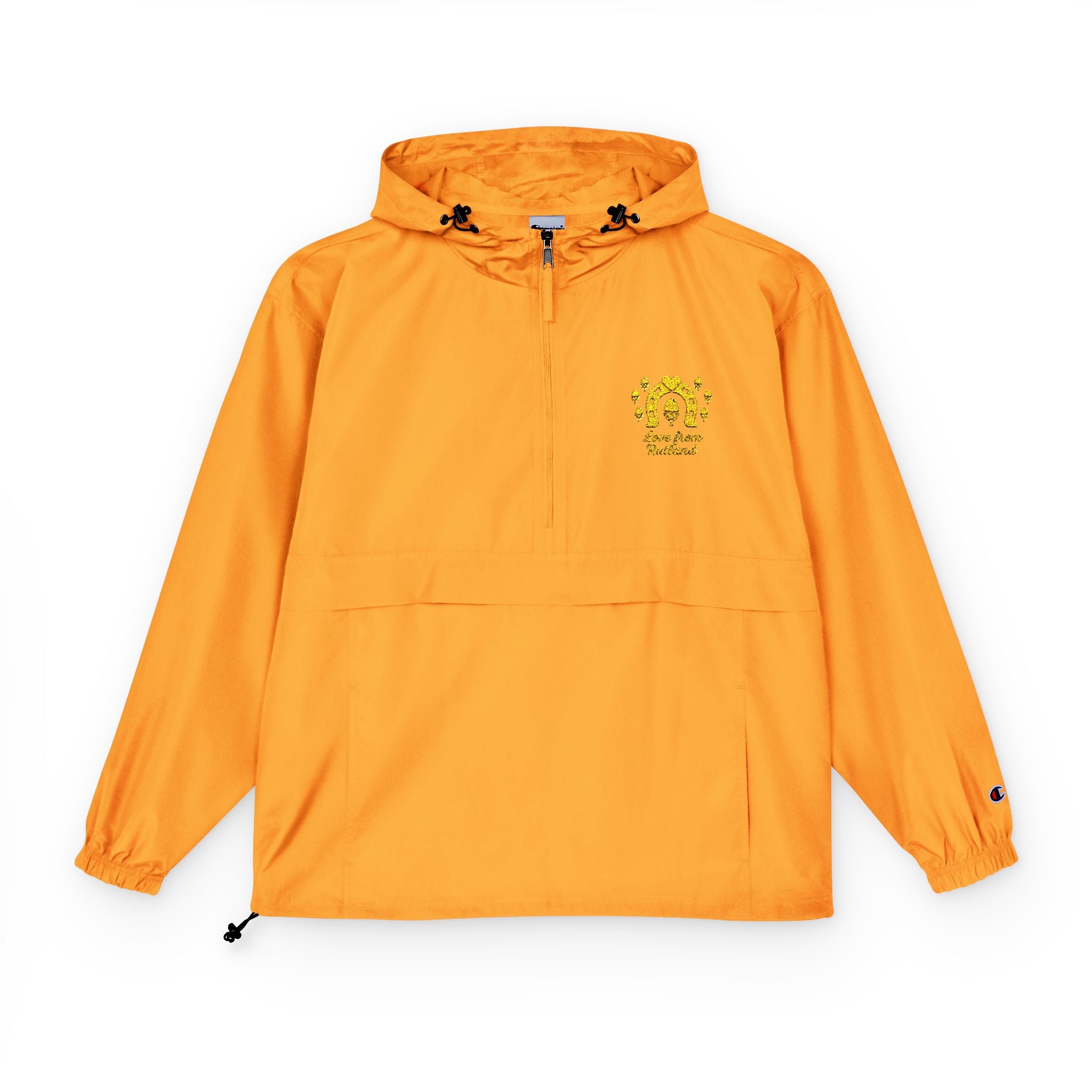 Classic Logo Champion Outdoor Anorak Jacket - Lightweight Rain Gear, Packable Windbreaker