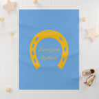 Classic Logo Soft Fleece Baby Blue Blanket