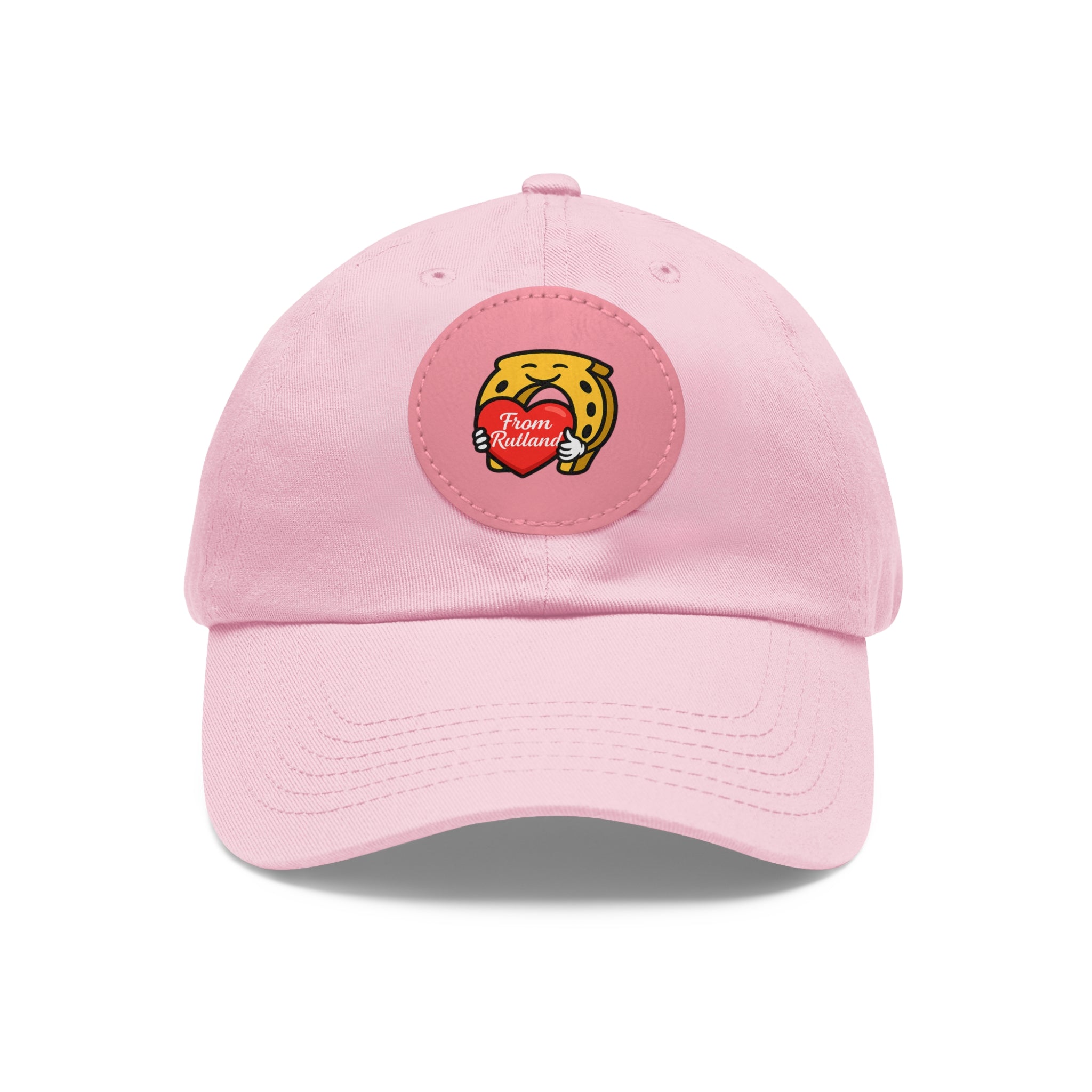 Dad Hat with Leather Patch (Round)