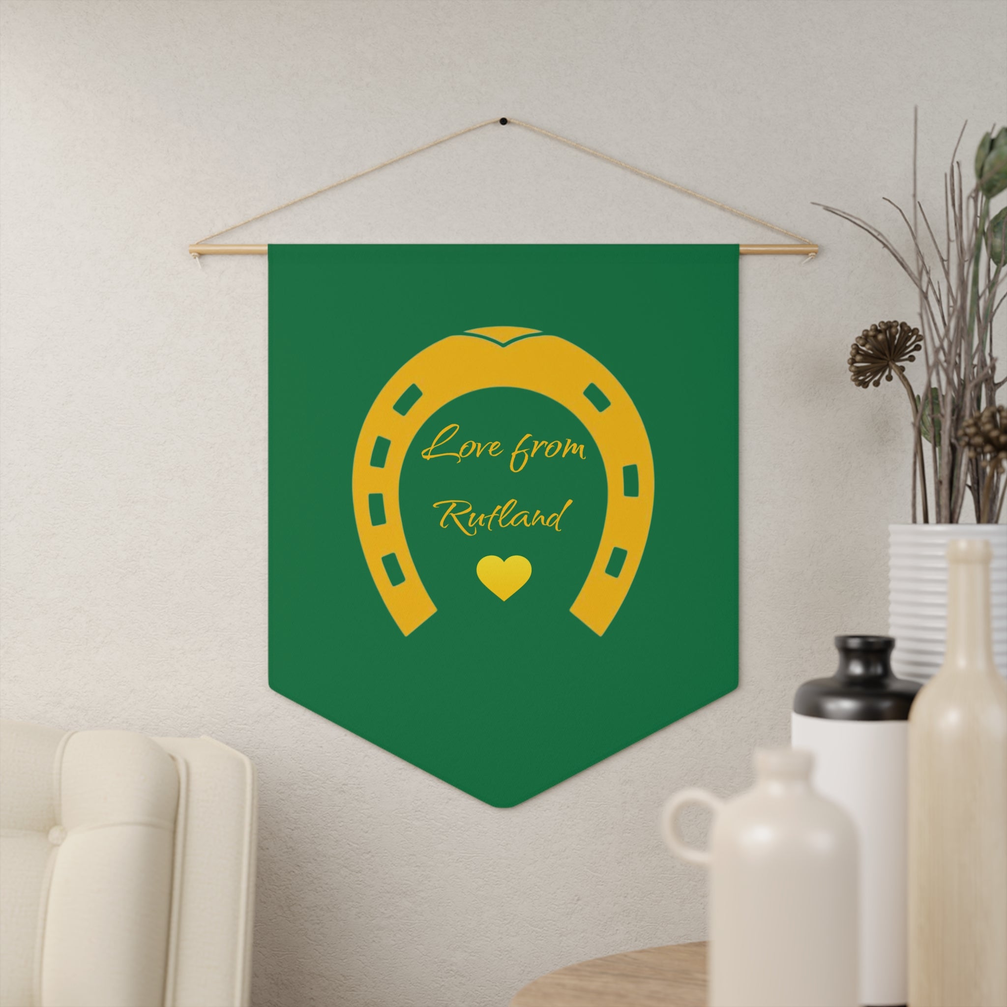 Heart & Horseshoe Wall Pennant