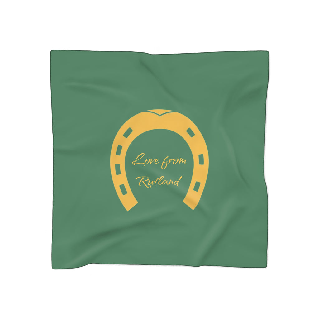 Classic Logo Green Silk Scarf