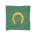 Classic Logo Green Silk Scarf