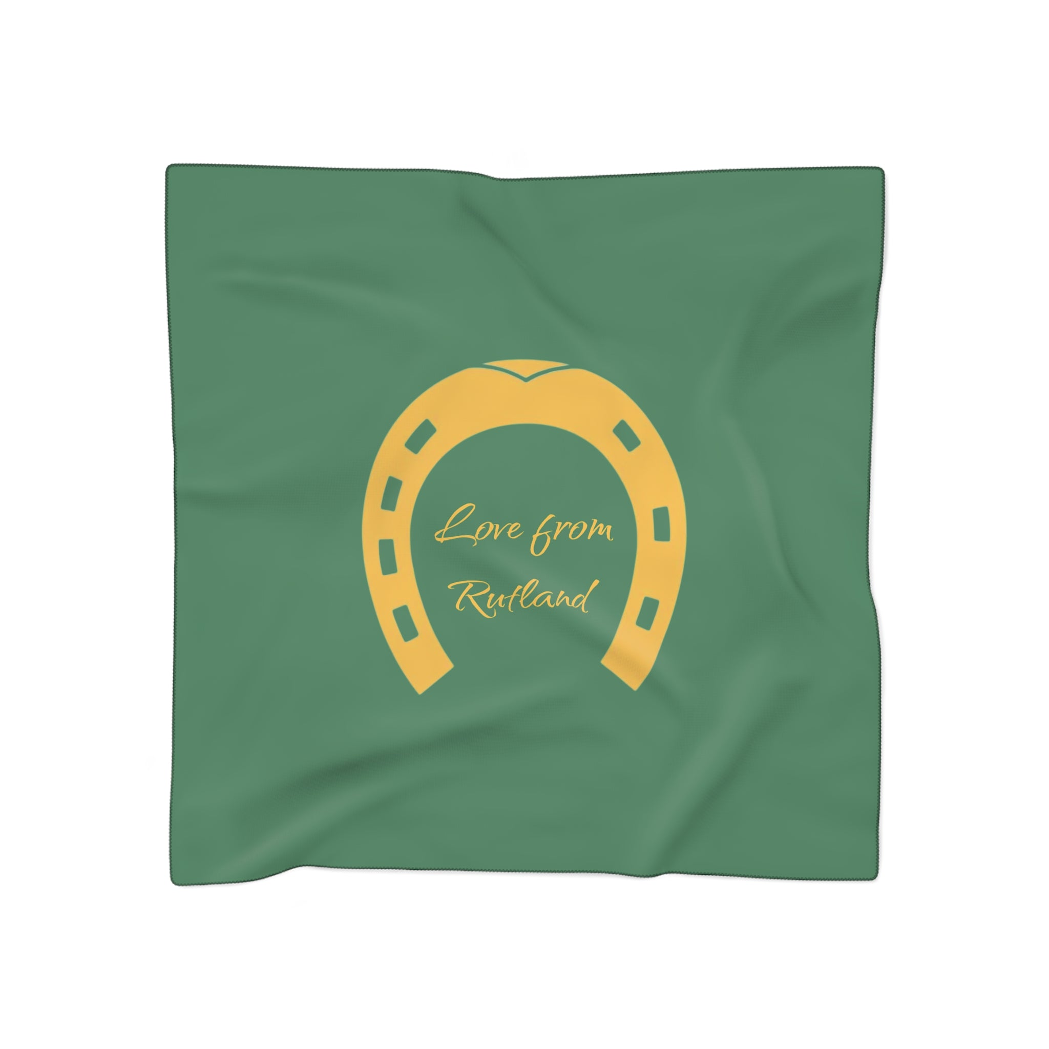 Classic Logo Green Silk Scarf