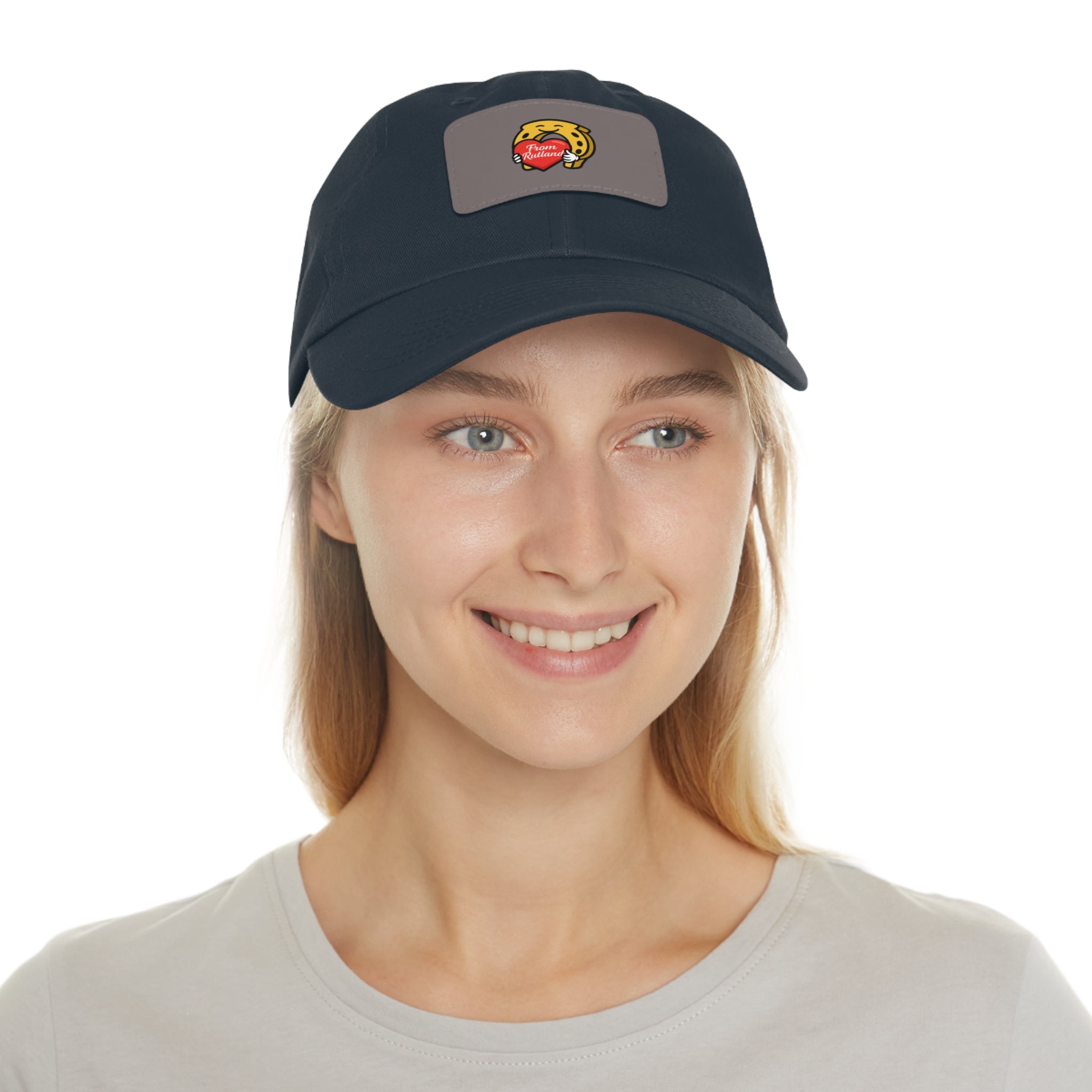 Heart & Horseshoe Cap with Leather Patch (Rectangle)