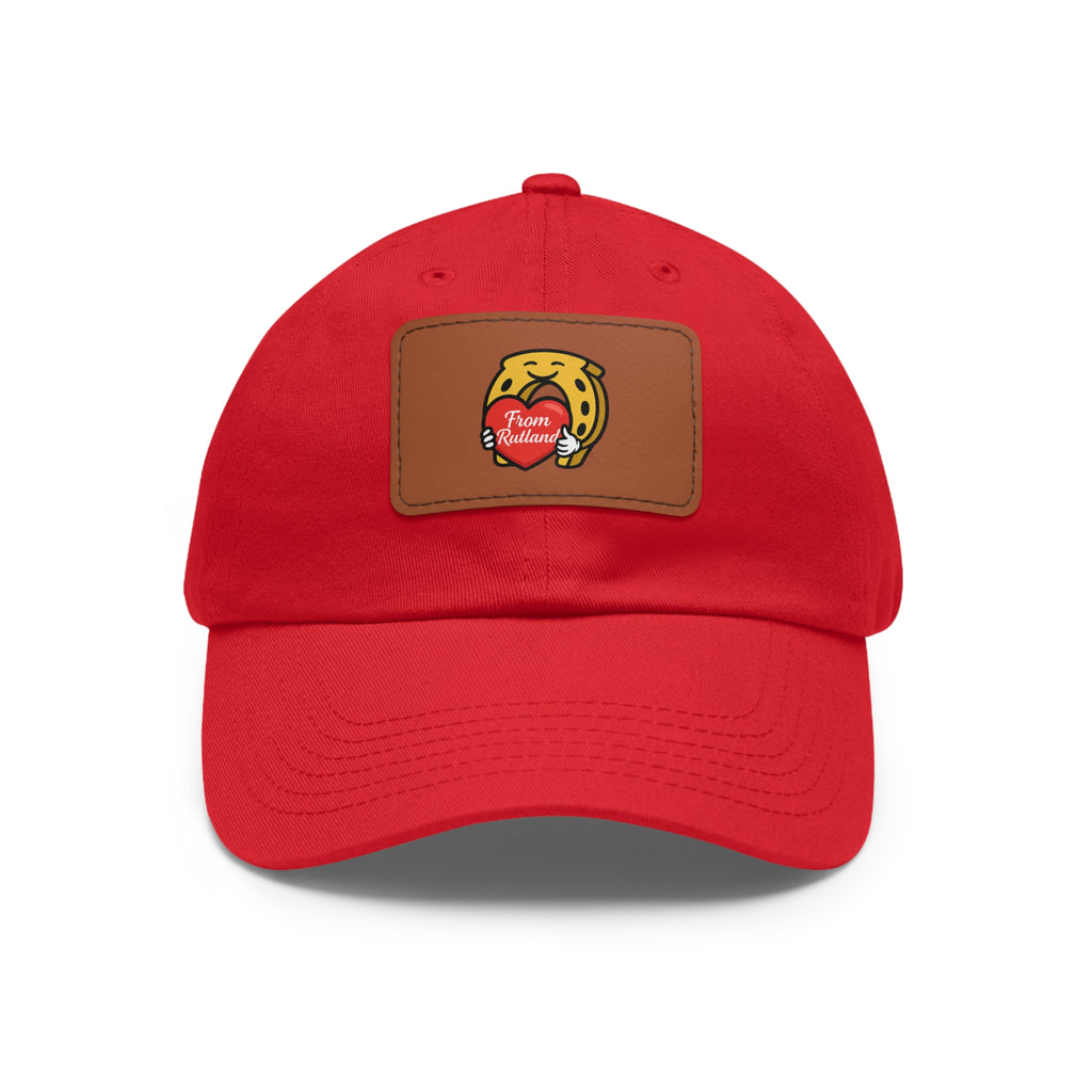 Heart & Horseshoe Cap with Leather Patch (Rectangle)