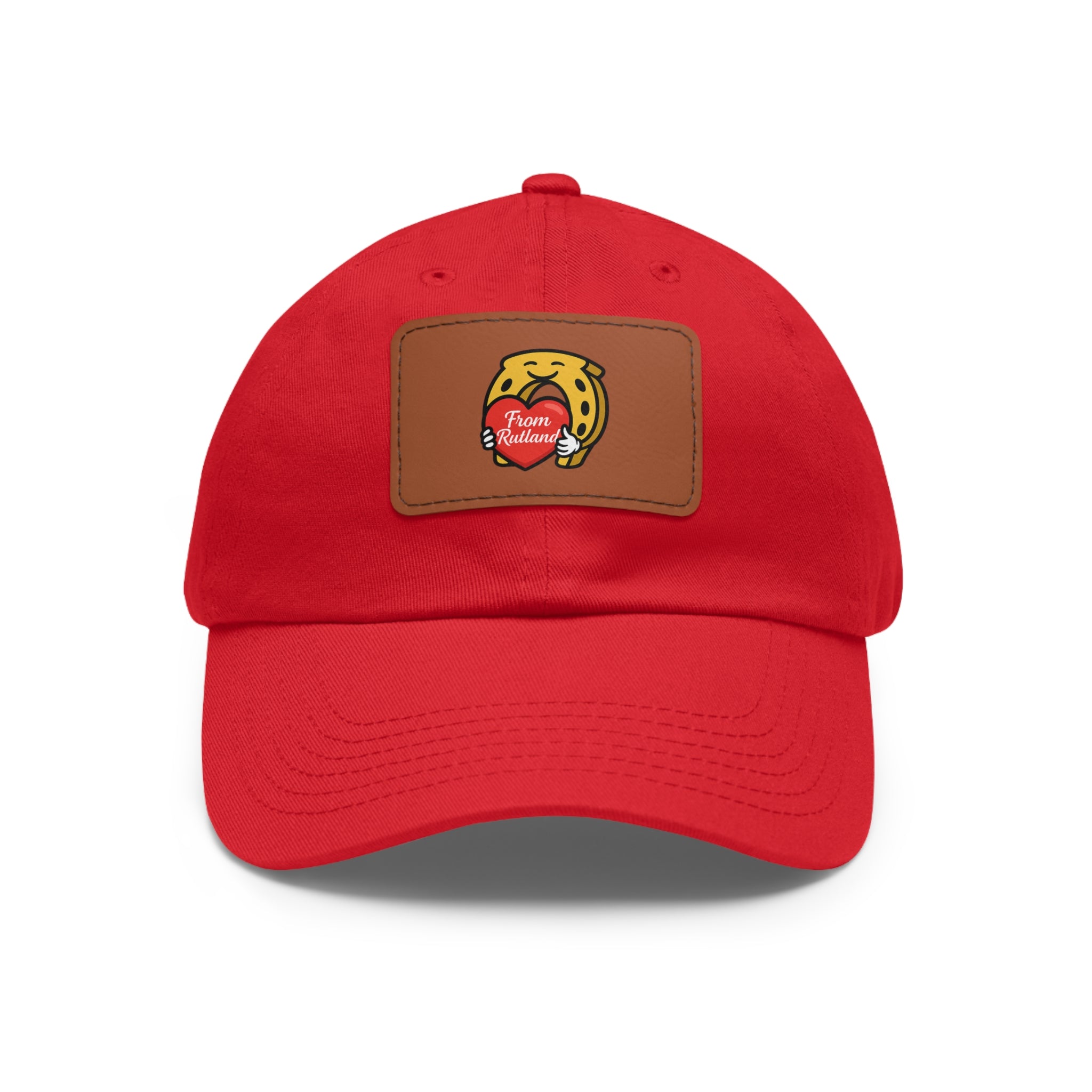 Heart & Horseshoe Cap with Leather Patch (Rectangle)