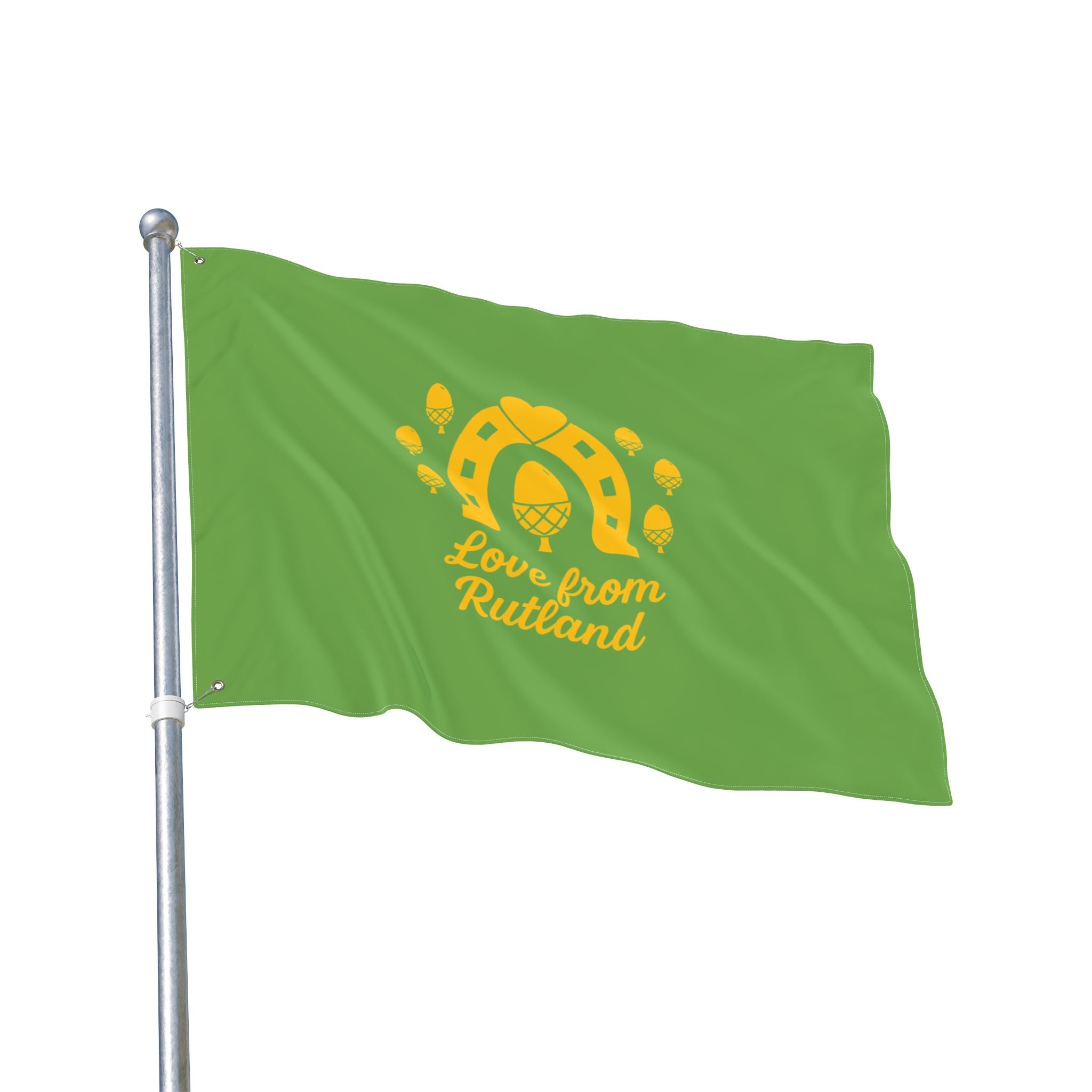 Classic Logo Love From Rutland Double Sided Flag