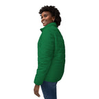 Classic Logo Love From Rutland Cozy Women's Puffer Jacket - Green