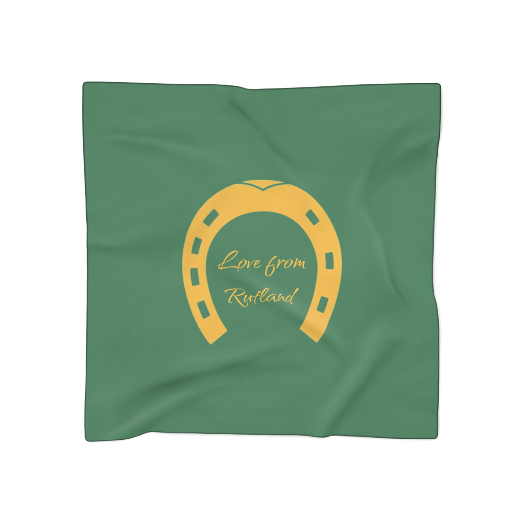 Classic Logo Green Silk Scarf