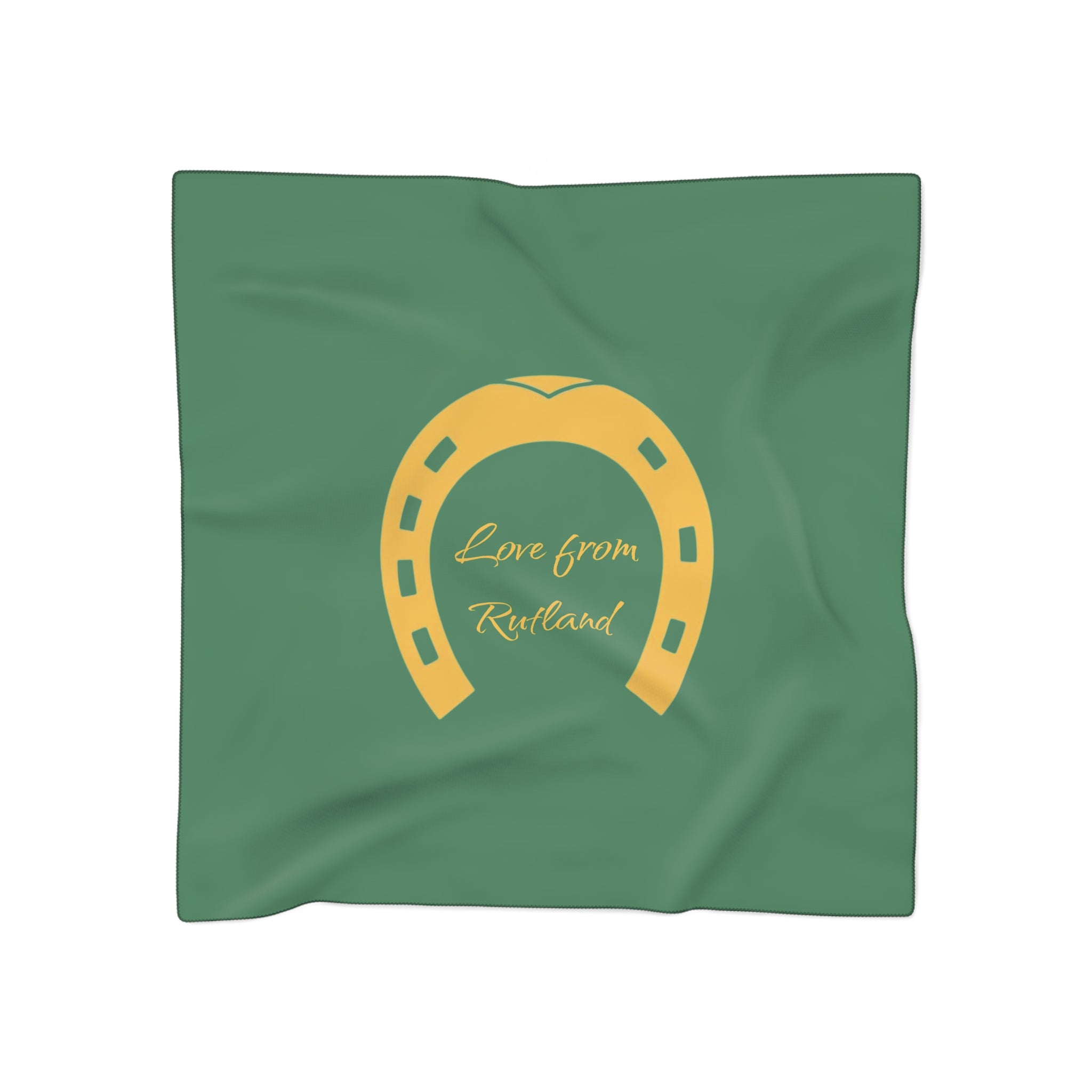 Classic Logo Green Silk Scarf
