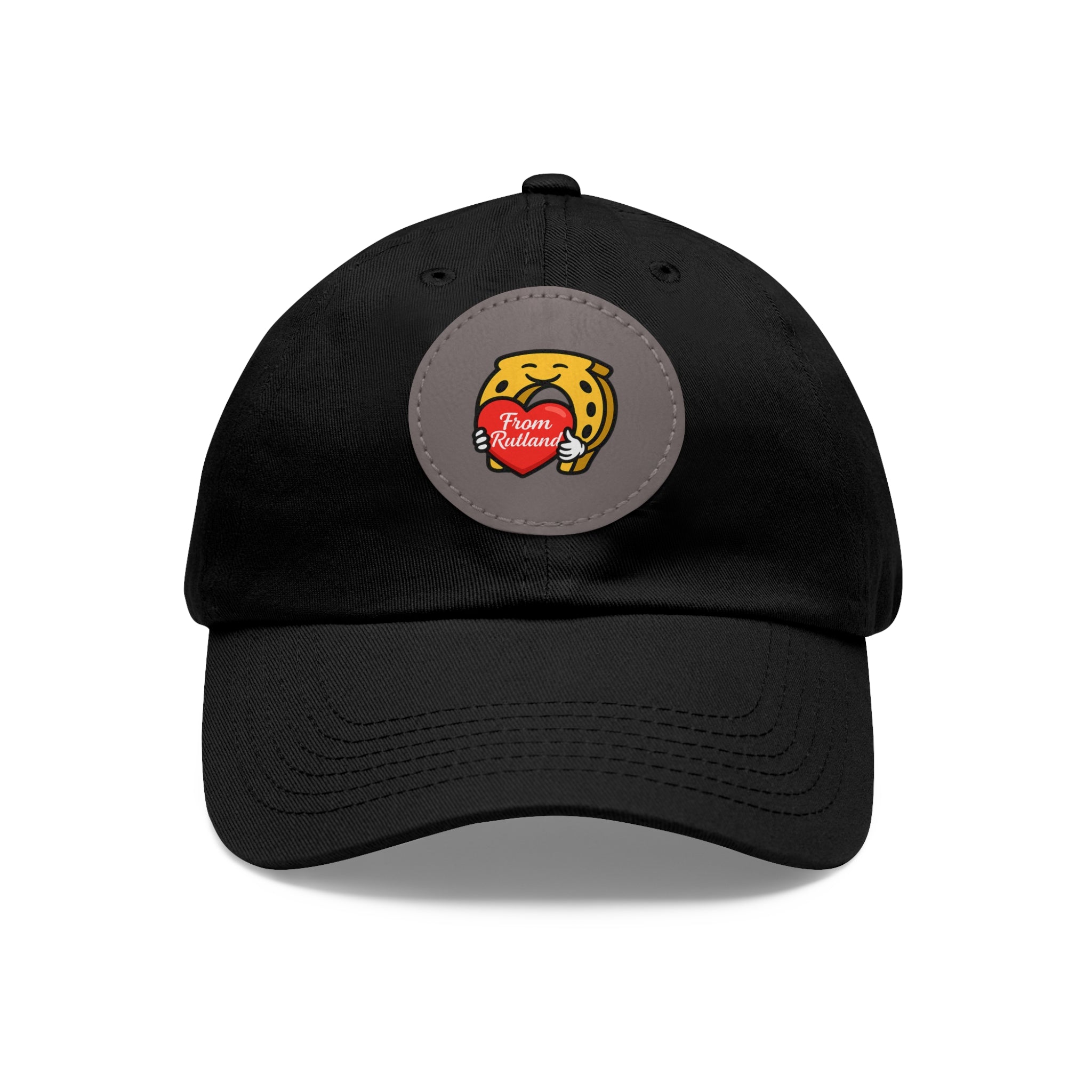 Heart & Horseshoe Cap with Leather Patch (Round)