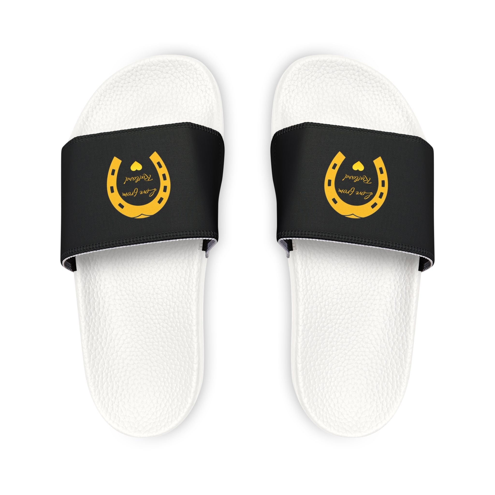 Heart & Horseshoe Youth Removable-Strap Slider Sandals