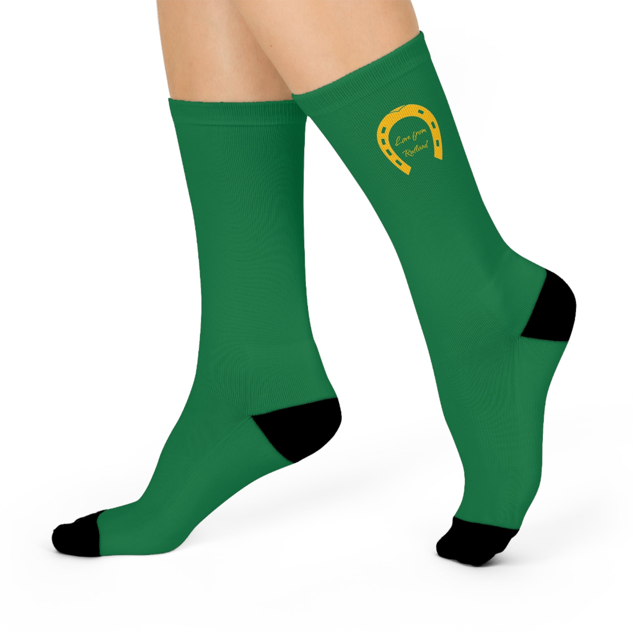 Classic Logo Love From Rutland Cushioned Crew Socks - Green
