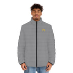 Classic Logo Grey Quilted Puffer Jacket — Men's Outerwear