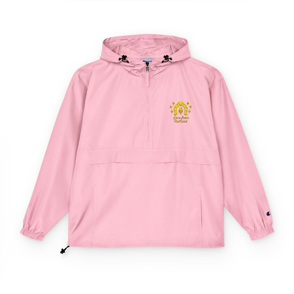 Classic Logo Champion Outdoor Anorak Jacket - Lightweight Rain Gear, Packable Windbreaker
