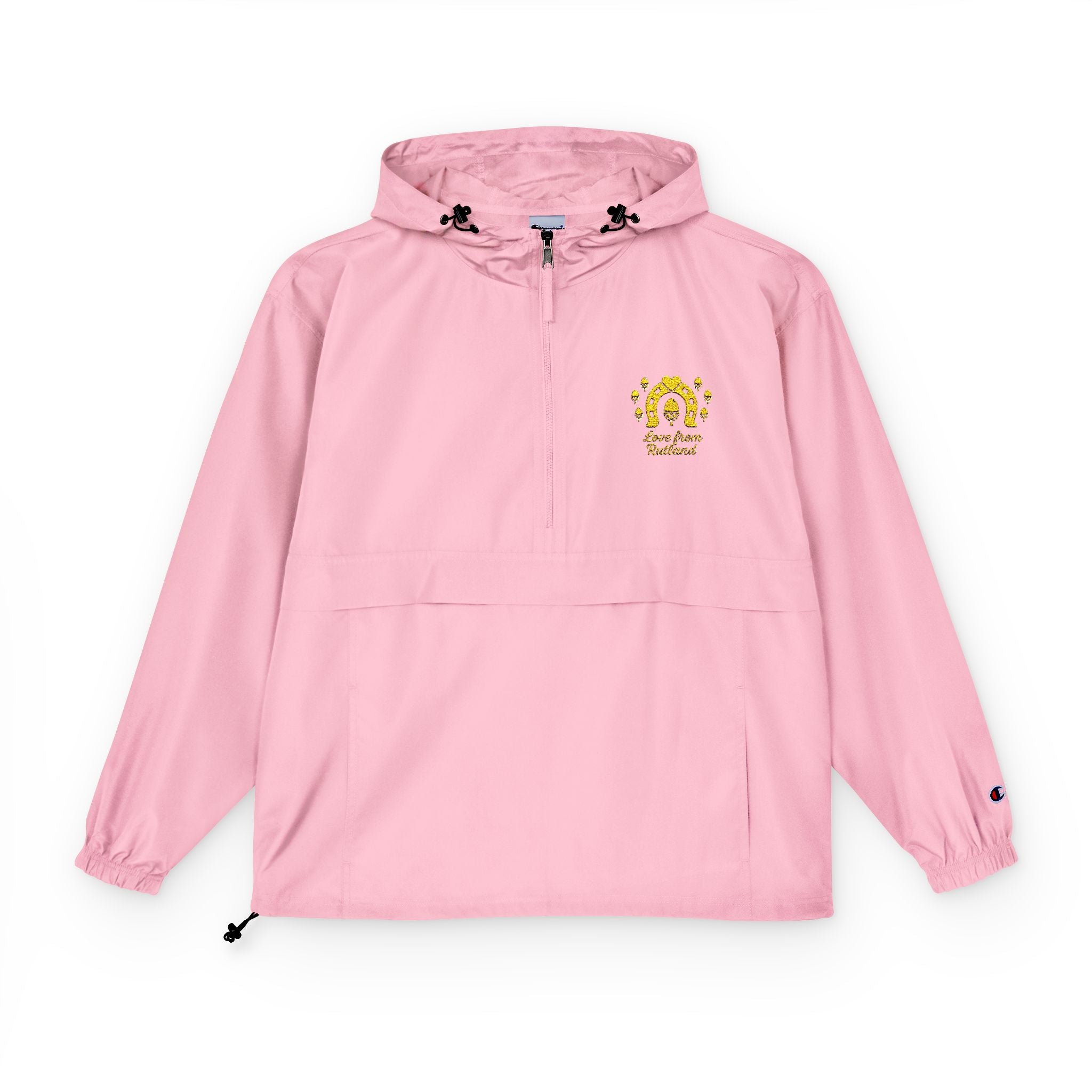 Classic Logo Champion Outdoor Anorak Jacket - Lightweight Rain Gear, Packable Windbreaker