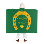 Horseshoe & Heart Hooded Sherpa Fleece Blanket