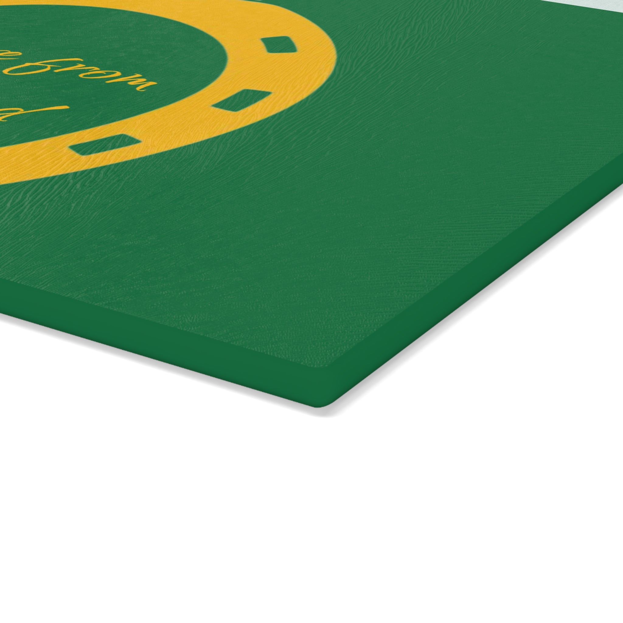 Classic Logo Green Glass Chopping Board —  Kitchen Serving/Cutting Board