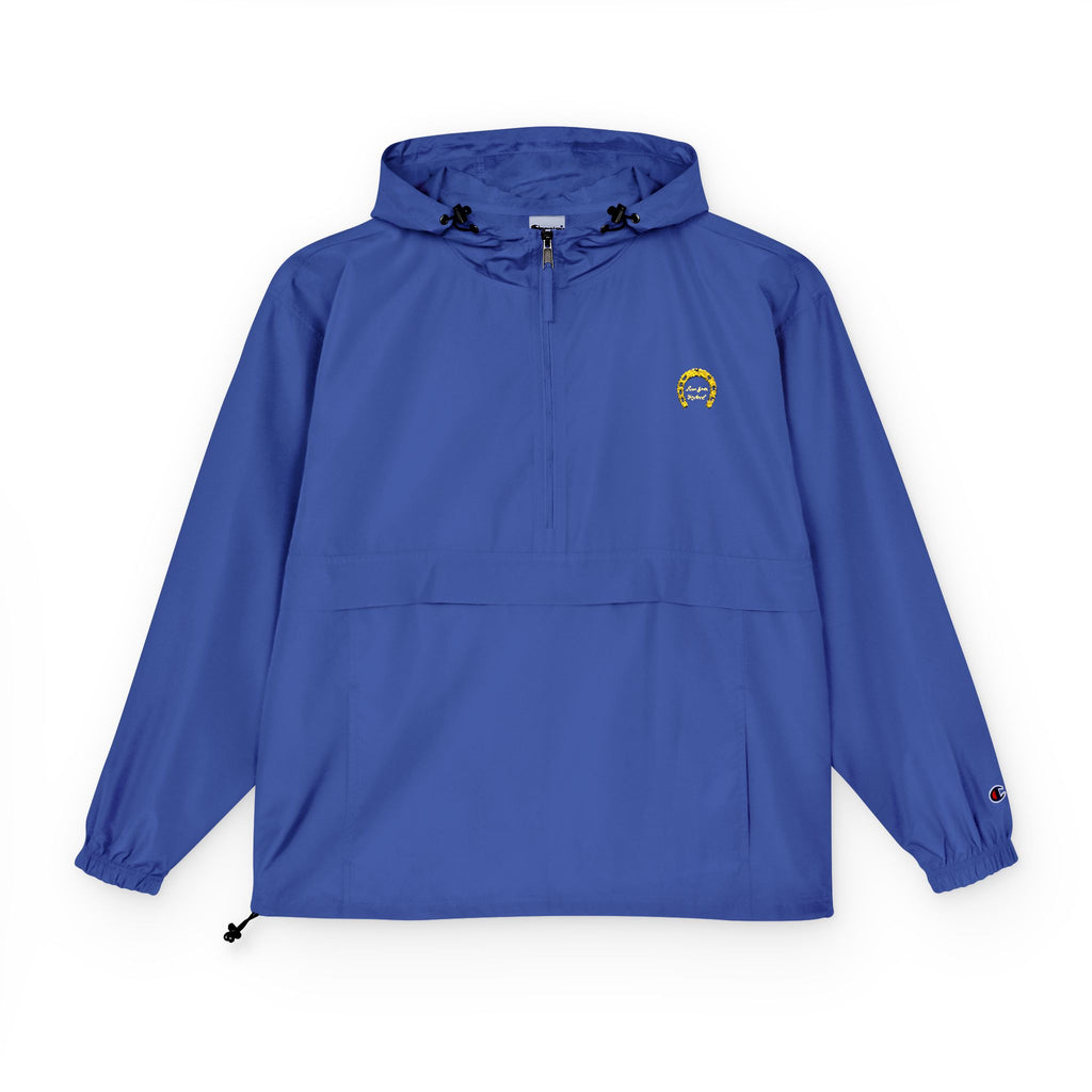Classic Logo Champion Outdoor Anorak Jacket - Lightweight Rain Gear, Packable Windbreaker