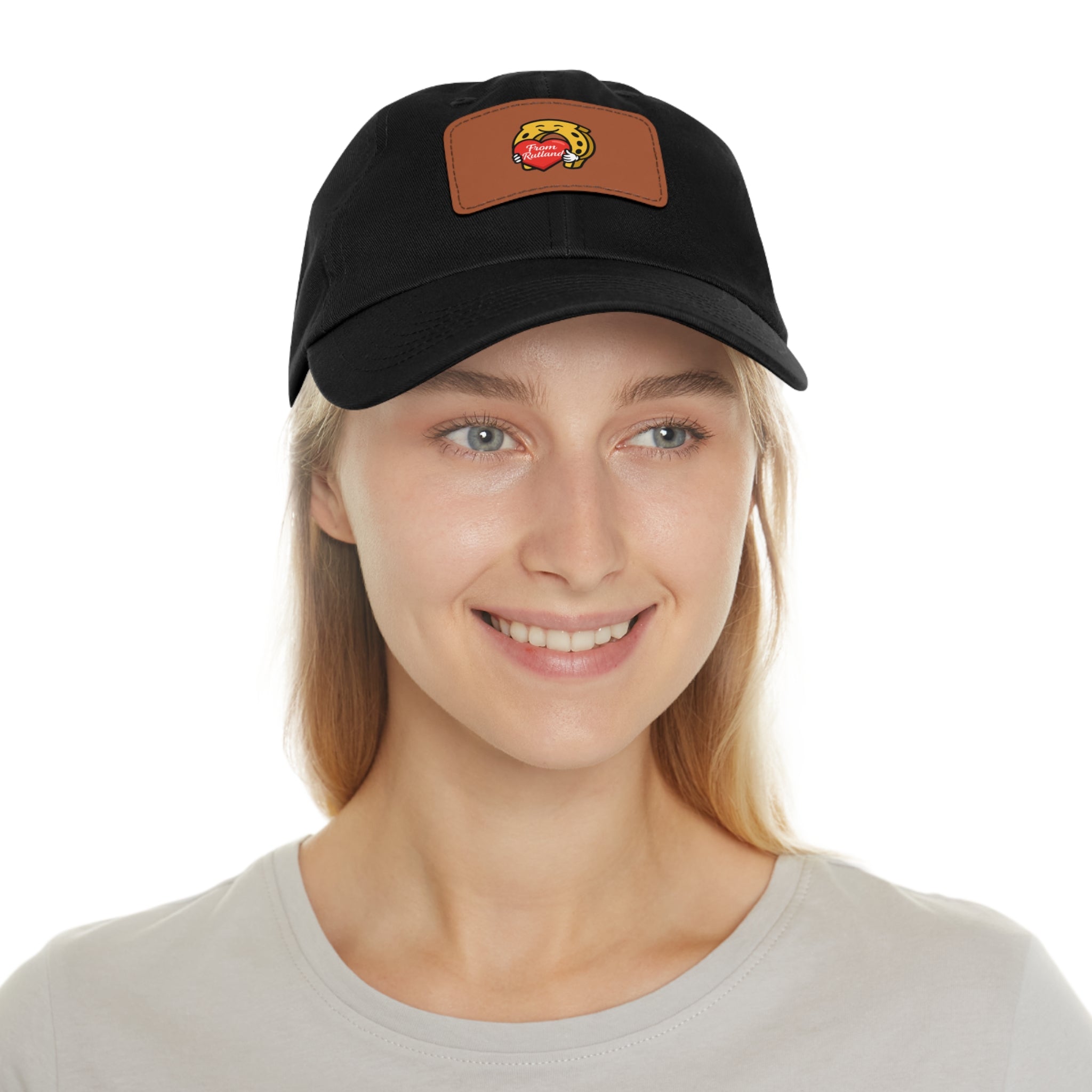 Heart & Horseshoe Cap with Leather Patch (Rectangle)