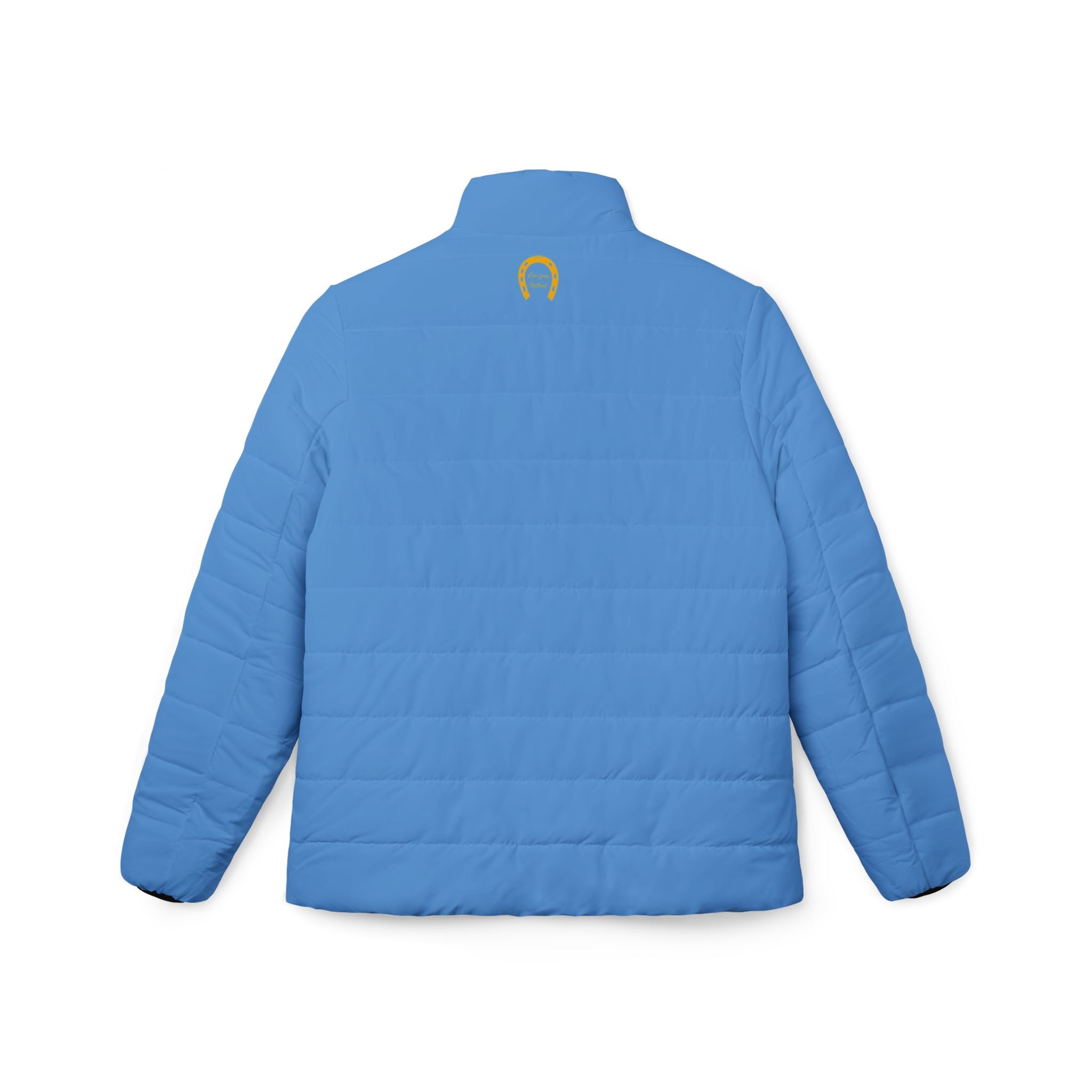 Classic Logo Love From Rutland Cozy Women's Puffer Jacket - Light Blue