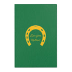 Classic Logo Area Rug - 'Love from Rutland' Accent Rug (Green & Gold)