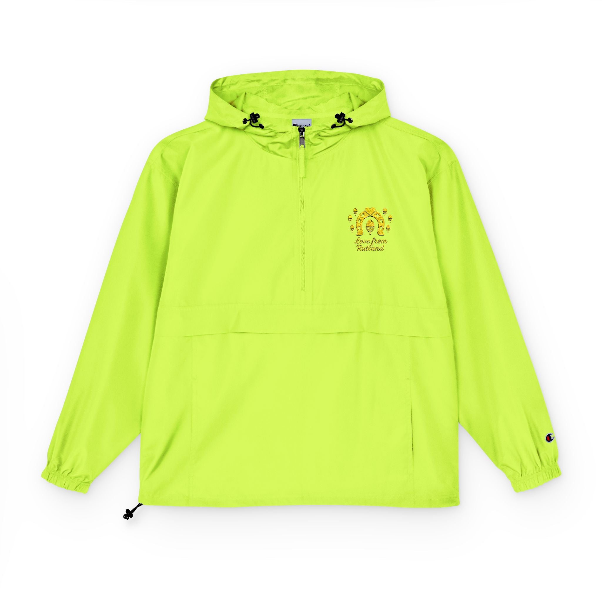 Classic Logo Champion Outdoor Anorak Jacket - Lightweight Rain Gear, Packable Windbreaker