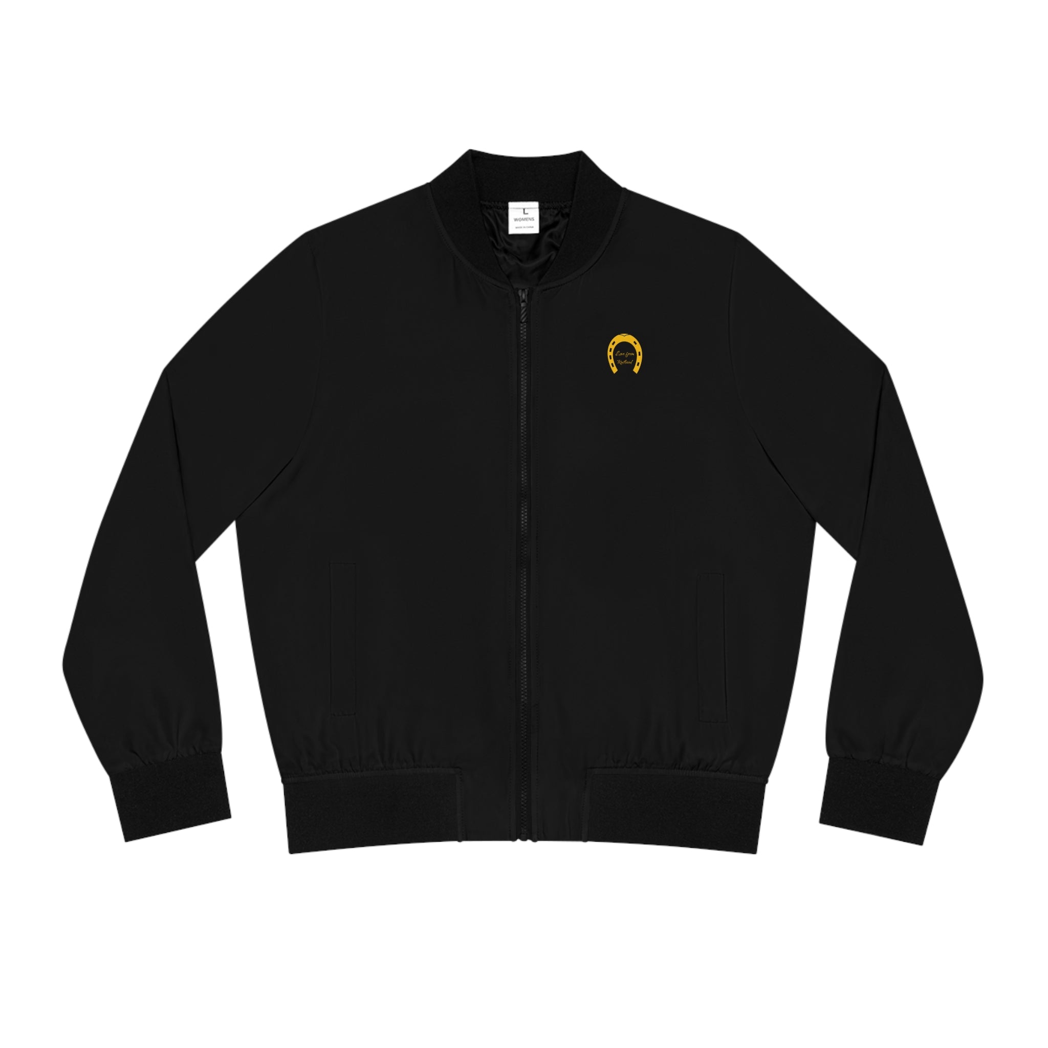 Classic Logo Women's Bomber Jacket - Black